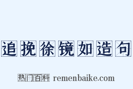 追挽徐镜如造句是什么意思的图片